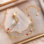Inspiratie voor jasseron met crystal glas en oorbellen van brass metaal