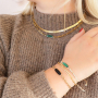 Verwerk tussenstukken van crystal glas in sieraden sets