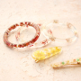 Droogbloem armbanden met bijpassende haarclips