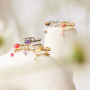 Elegante roestvrij stalen ringen met natuursteen