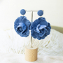 Inspiratie tijd met raffia en denim oorbellen