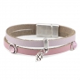 Mooie armbanden met Swarovski SS34 flat back & 5 mm plat DQ leer