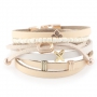 Armbanden gemaakt met leer, Aztec en 5 mm DQ metalen sliders
