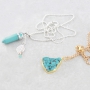Prachtige sieraden met half edelsteenhangers & kurk!