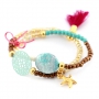 Ketting en armbanden set in de echte Bohemian Beach style!