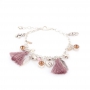 Lavendel met aarde tinten armbandjes voor een zachte look!