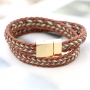 Fashion armbanden van waxkoord met onderdelen van DQ metaal