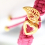 Fashion armbanden van waxkoord met onderdelen van DQ metaal
