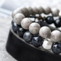 Maak stoere winterse sieraden voor mannen met onder andere natuursteen kralen, DQ metaal en leer.