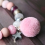 Trendy sieraden van natuursteen kralen facet geslepen met roze tinten
