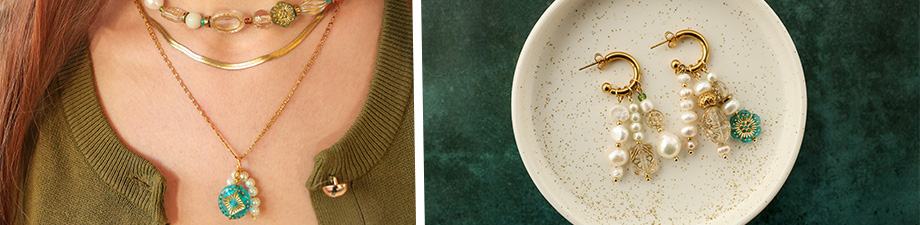 Wow! Nieuwe schitterende acryl kralen met gouden details Wow! Nieuwe schitterende acryl kralen met gouden details