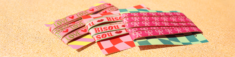 Nieuwe BY31&reg; Lint met tekst en smart bead stoppers
